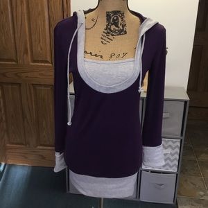 Patty Purple Hooded Shirt